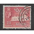 ADEN 1953 25c CARMINE RED MOSQUE SG 54 FINE USED#2