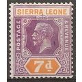 Sierra Leone 1927 SG140 7d Purple & Orange Moun...