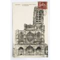 vintage postcard Soissons Cathedral