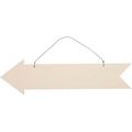 Unfinished Wood Hanging Arrow Decoration