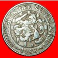 LION 1913-1941:NETHERLANDS★1 CENT 1922★WILHELMI...