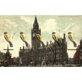 Town Hall Manchester, Lancs, Poor Postcard 1900s
