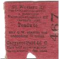 G.W.R. Edmondson Dog Ticket - Tondu