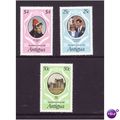 ANTIGUA 1981 ROYAL WEDDING SG 702/704 SET 3 VAL...