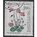 Mi 1235: 30 h. multicoloured Flowers: Cyclamen ...