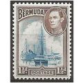 Bermuda 1943 SG111a 1 1/2d Blue & Brown Mounted...