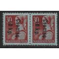 Mi 877 (x 2): Csomag 10kg on 30 f. brown-red Ov...