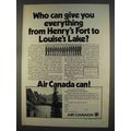 1977 Air Canada Ad - Henry's Fort to Louise's Lake