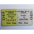 Isle of Man Railway Crosby-Lezayre Ticket #265