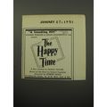 1951 The Happy Time Play Ad - A Smashing hit! - Coleman, Mirror
