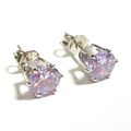 Purple Tanzanite Round White Gold Plated 6mm St...