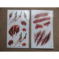 Halloween Zombie Scars Tattoos Fake Scar and St...