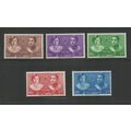 Iran 871-875, 1939 Royal Wedding, VF, MNH, Fing...