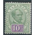 Sarawak 1891 SG15 10c Green & Purple Mounted Mi...