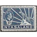 Nyasaland 1938 SG134 3d Blue Mounted Mint . .. .