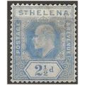 St Helena 1908 SG64 2 1/2d Blue Mounted Mint ...