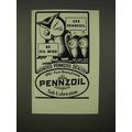 1937 Pennzoil Oil Ad - Be Oil Wise