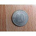 Yugoslavia 1986 20 Dinara Coin