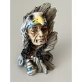 NATIVE AMERICAN MINIATURE RESIN CHIEF HEAD