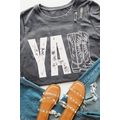 Gray YALL Western Boots Printed Tee