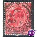 GB stamps 1902-10 KEV11 - 1d SG219 Beckenham 29