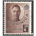 Dominica 1940 SG109 1/4d Brown CSP Mounted Mint...