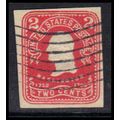 Used U395 2c George Washington Fine Cut Square ...