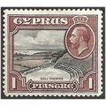 Cyprus 1934 SG136 1pi Black & Red-Brown Mounted...
