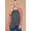 Women's Casual French Terry Side Twist Top With...