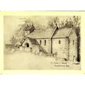 B&W Postcard - Drawing of St Michael's Church, ...