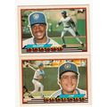 Two 1989 Topps Big Brewers cards #184 Jim Gantn...