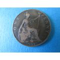 1907 EDWARD VII ONE PENNY FREE POST. (j) AAJ