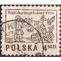 POLAND, Woodcut, Bee-Keeping, brown 1977, 4.50 ...