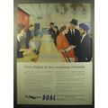 1959 BOAC British Overseas Airway Corporation Ad - This flight is for friends