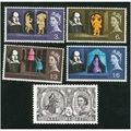 GB stamps 1964 - SG 646-650 - Shakespeare Festi...