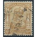 India 1912 SG177 6a Yellow-Bistre Good+ Used ....