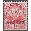 Bermuda 1920 SG58 1d Carmine War Tax Mounted Mi...