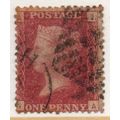 Sg43 1d red plate 175 FINE USED " I A" (reds)
