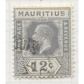 MAURITIUS 1924 KG5 KEY PLATE DIE II 12c USED SG...