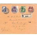 Switzerland #B69-72 REGISTERED to Brazil 1936