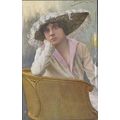 Glamour Lady ART Nouveau Spotti Signed Artist c...
