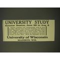 1909 University of Madison Ad - University Stud...
