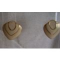Vintage Earrings Cream Enamel Peardrop Pierced ...