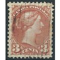 Canada 1870 SG79 3c Indian Red Fine Used .. ..