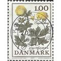DENMARK, FLOWER, Trollius europaeus, white 1977...