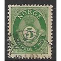 NORWAY 1893 POST HORN TYPE D 5 ORE GREEN SG 136...