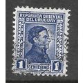 URUGUAY 1928 1 c BLUE GENERAL JOSE ARTIGAS SG 8...