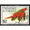 Trinidad & Tobago 1989 Flowers $2 Used Stamp Chaconia