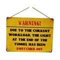 Vintage Metal Sign Hanging Plaque Light At The ...