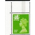 Wales SG W48 - 18p bright green - centre band -...